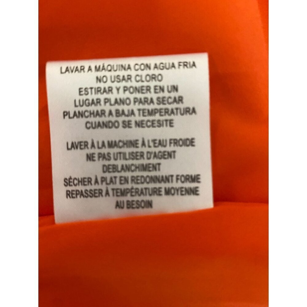 Clover And Stone Bright Tangerine Flirty Ruffle Sleeve Party Dress S - Picture 7 of 7